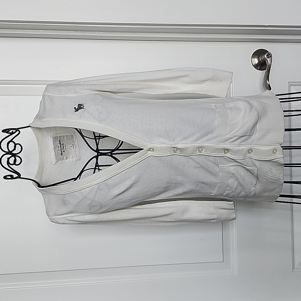 A&F cardigan, off-white. Size small.